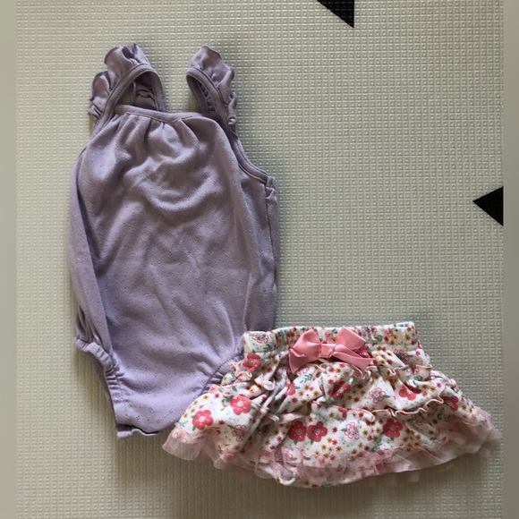 Garanimals|Baby girl cute spring outfit,Floral skirt & sleeveless bodysuit••• - Picture 1 of 6